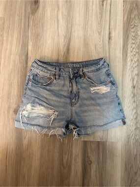 American Eagle Outfitters Light Wash Distressed Denim Shorts